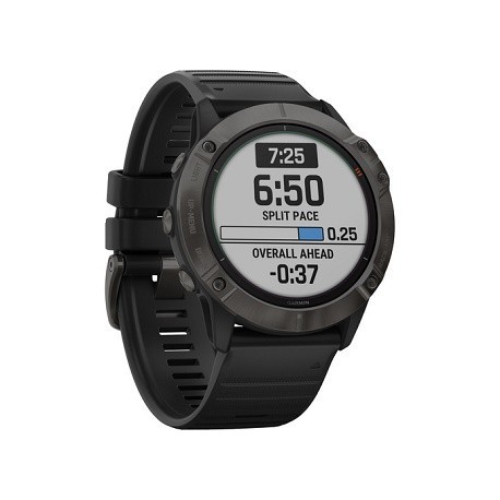 Garmin fenix 6X Multisport GPS Smartwatch (51mm, Pro Solar, Titanium Carbon Gray DLC / Black Band)