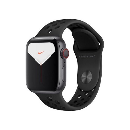 Apple Watch Series 5 (Nike+/GPS + Cell, 40mm, Space Gray Aluminum, Anthracite/Black Nike Sport Band)